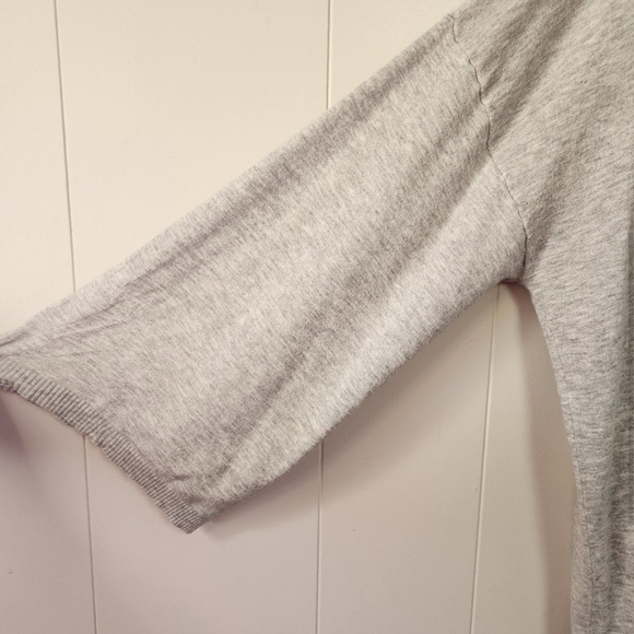 Aritzia Babaton Williams Gray Oversized Cardigan Sweater Open Front Flare Wide - Picture 3 of 10